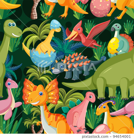Cute dinosaur seamless pattern Cute dinosaur seamless pattern 94654001
