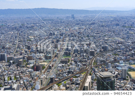 Osaka, the view from Abeno Harukas Observatory 94654423