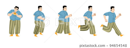 Fat man eat hamburger, start run and loss weight Fat man eat hamburger, start run and loss weight 94654548