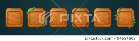 Square wooden frames for game user avatar 94654602