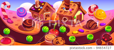 Game level map of fantasy sweet world 94654727