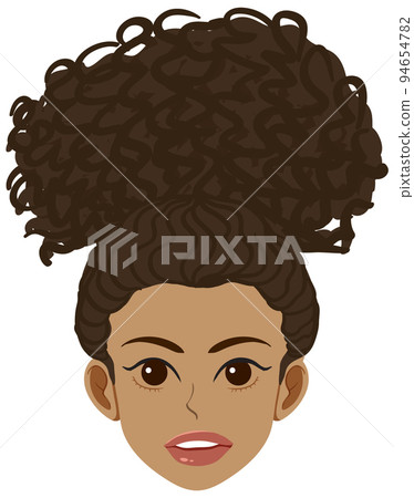 Front of afro woman isolated Front of afro woman isolated 94654782