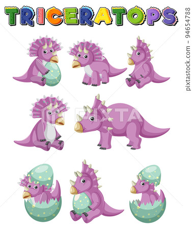 Baby Pink Triceratops Clip Art at  - vector clip art