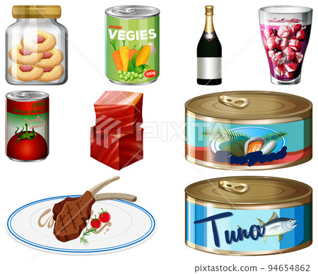 Different foods cartoon collection 94654862