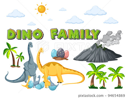 Brachiosaurus dinosaur with nature elements Brachiosaurus dinosaur with nature elements 94654869