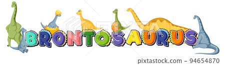 Cute brontosaurus dinosaur cartoon Cute brontosaurus dinosaur cartoon 94654870