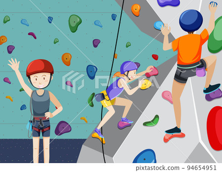 Indoor rock climbing gym Indoor rock climbing gym 94654951