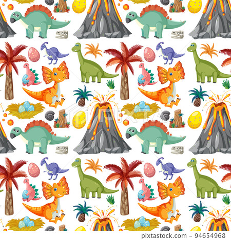 Cute dinosaur seamless pattern Cute dinosaur seamless pattern 94654968