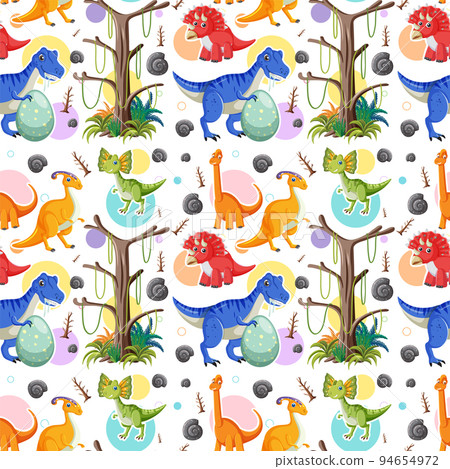 Cute dinosaur seamless pattern Cute dinosaur seamless pattern 94654972