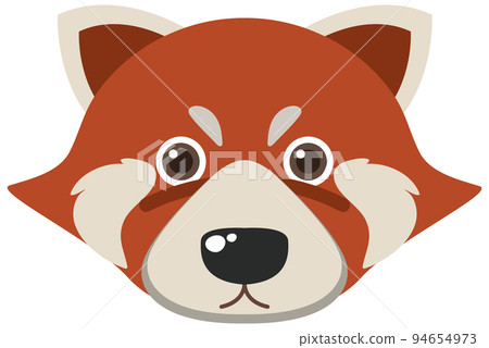 Red raccoon head in flat style Red raccoon head in flat style 94654973