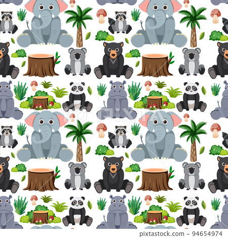 Cute animals seamless pattern Cute animals seamless pattern 94654974