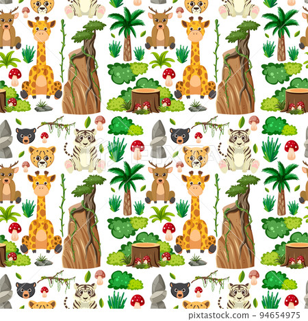 Cute animals seamless pattern Cute animals seamless pattern 94654975