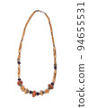women necklace made of colored stone and bead 94655531
