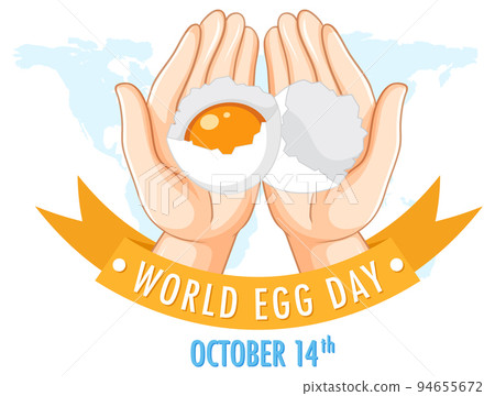 World Egg Day October 14 Banner Design 94655672