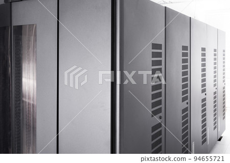 server racks inside datacenter of internet service provider server racks inside datacenter of internet service provider 94655721
