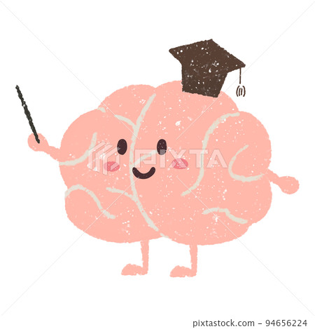 Hand drawn explaining cute brain Hand drawn explaining cute brain 94656224