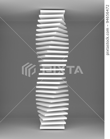 cubic pillars arranged in a spiral 94656472