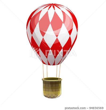 Vector image of an air balloon with a basket Isolated on white background. Concept. Transport. Cartoon. EPS 10 Vector image of an air balloon with a basket Isolated on white background. Concept. Transport. Cartoon. EPS 10 94656569