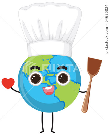 Chef earth planet cartoon character Chef earth planet cartoon character 94656824