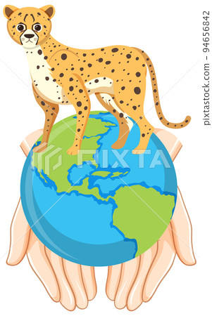 December cheetah day icon on white background December cheetah day icon on white background 94656842