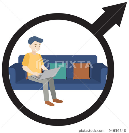 Man symbol on white background Man symbol on white background 94656848