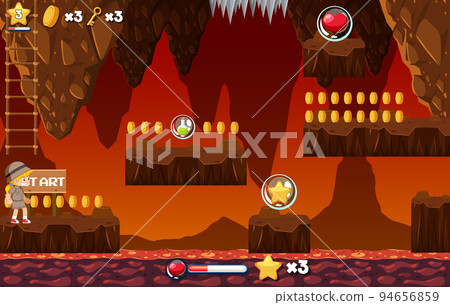 Platform game background template Platform game background template 94656859