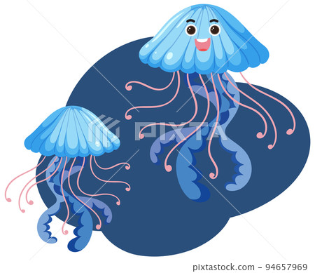 Jellyfish in cartoon style 94657969