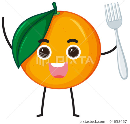 Cute orange cartoon character 94658467