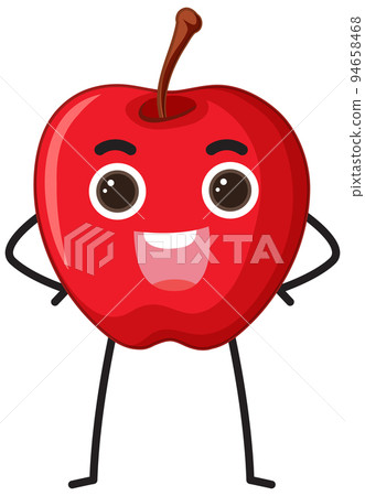Red apple cartoon character 94658468