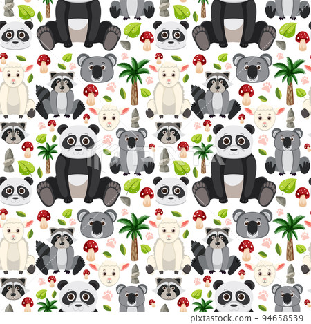 Cute animals seamless pattern 94658539