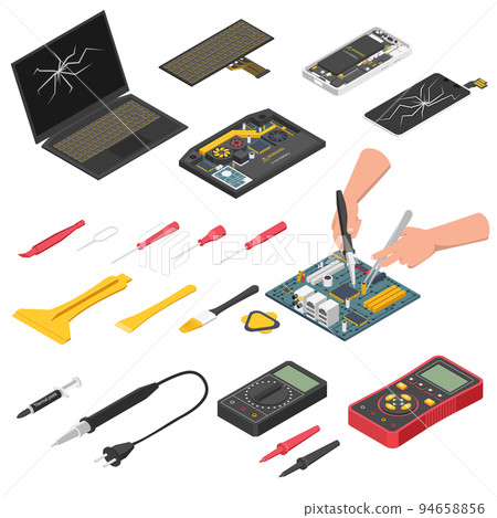 Electronics Repair Isometric Set 94658856