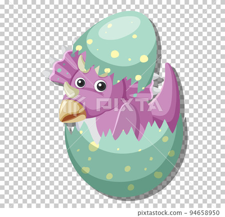 Cute triceratops dinosaur isolated 94658950