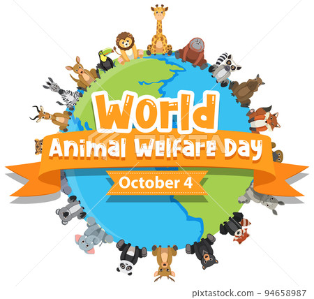 World Animal Welfare Day October 4 - Stock Illustration [94658987] - PIXTA