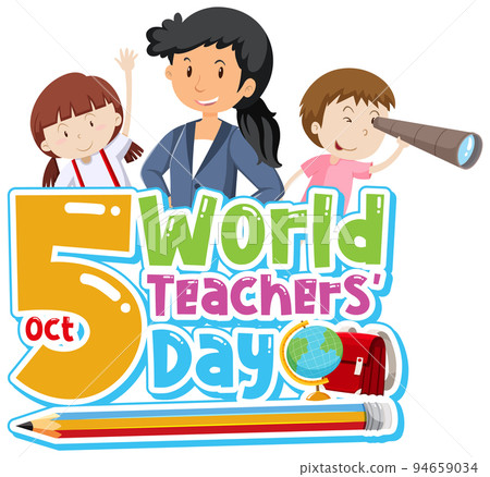 World Teacher's Day Logo Banner Design 94659034