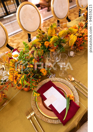 Decorated served table for wedding party or other event Decorated served table for wedding party or other event 94659215