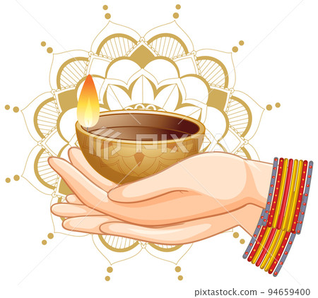 Diwali diya concept vector Diwali diya concept vector 94659400