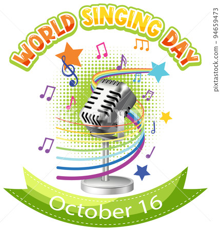 World Singing Day Banner Design 94659473