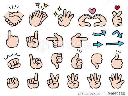 Various hand sign icon set Various hand sign icon set 94660188