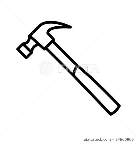 Hammer icon. Pictogram isolated on a white background. Hammer icon. Pictogram isolated on a white background. 94660966