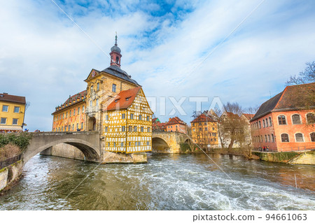 Obere bridge and Altes Rathaus in Bamberg, Germany Obere bridge and Altes Rathaus in Bamberg, Germany 94661063