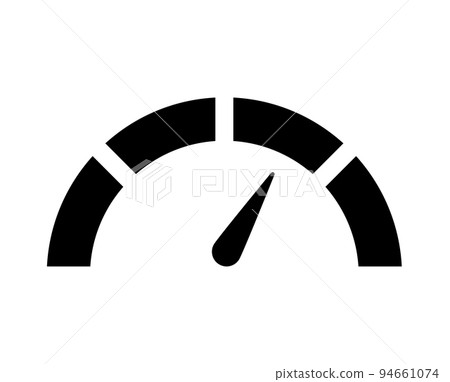 Vector black icon speedometer mileage meter with arrow for dashboard indicators. Gauge of tachometer. Low, medium, high and risk levels. Bitcoin fear and greed index cryptocurrency Vector black icon speedometer mileage meter with arrow for dashboard indicators. Gauge of tachometer. Low, medium, high and risk levels. Bitcoin fear and greed index cryptocurrency 94661074