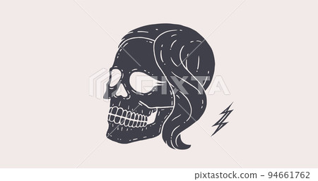 Black skull woman 94661762