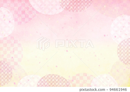 新年賀卡背景材料,日式圖案,方格圖案,粉色,五彩紙屑 新年賀卡背景材料,日式圖案,方格圖案,粉色,五彩紙屑 94661946