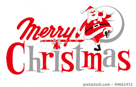 與聖誕老人的時尚聖誕快樂標誌 94662452