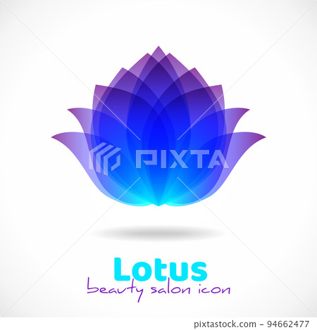 Lotus logotype design template. Vector flower symbol for beauty salon, spa or cosmetics brand style 94662477