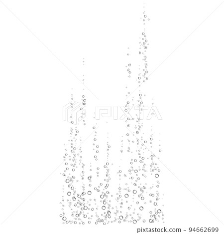 Oxygen air bubbles  flow  in water on white  background. 94662699