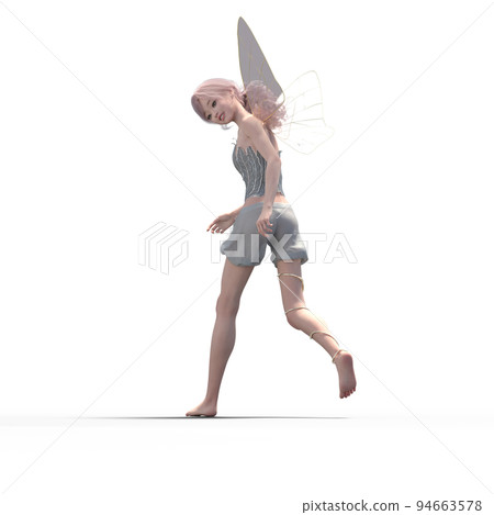 Cute fairy perming 3DCG illustration material 94663578