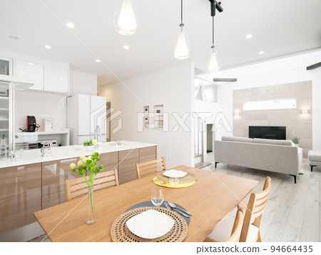 A beautiful dining kitchen in a coordinated Shinchi house 94664435