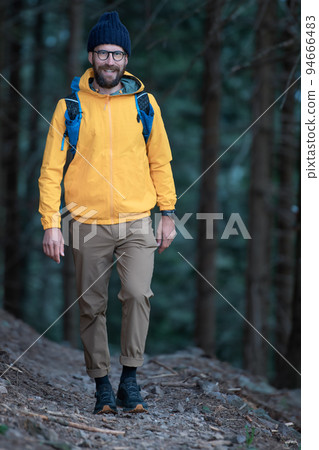 Man walks in the woods Man walks in the woods 94666483