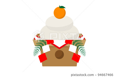 Three-dimensional Kagami-mochi vector illustration material_basic Three-dimensional Kagami-mochi vector illustration material_basic 94667466